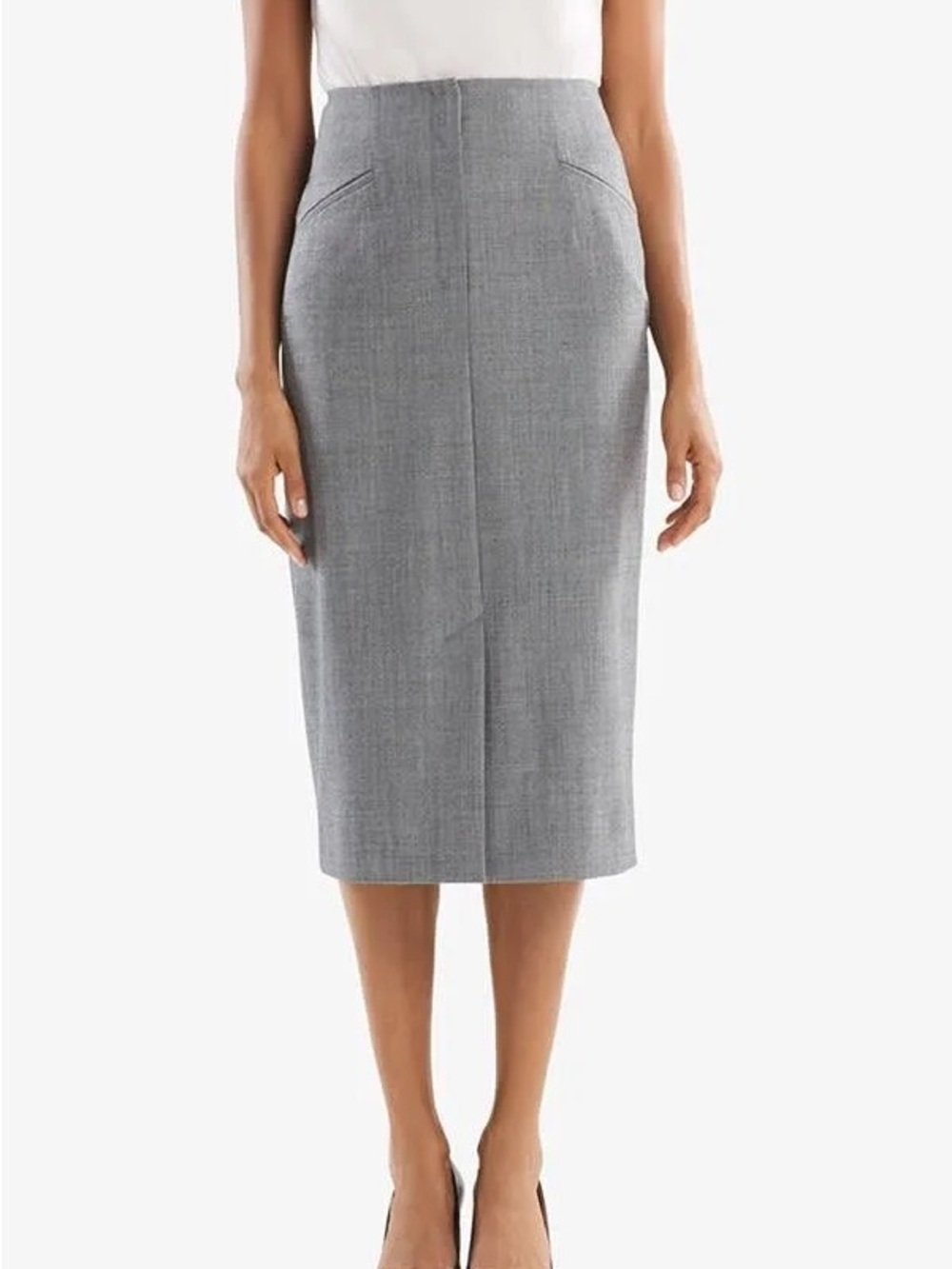 MM lafleur The Surrey Skirt - Sharkskin wool blend size 12